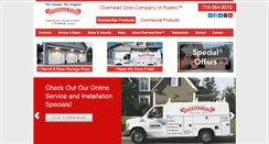 Desktop Screenshot of overheaddoorpueblo.com
